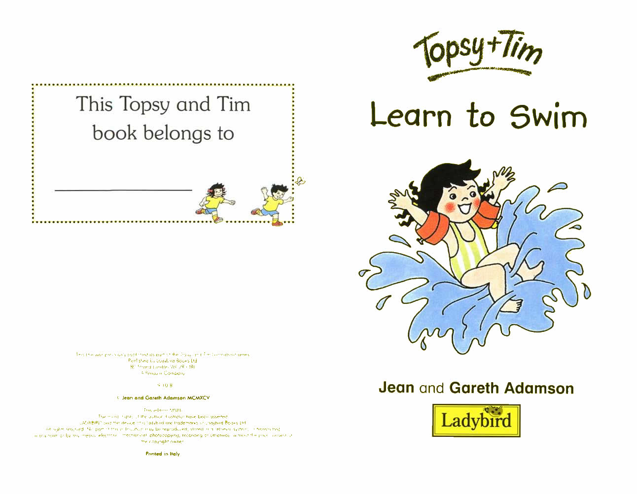 Ladybird - Topsy Tim Books - Learn To Swim (01),绘本,绘本故事,绘本阅读,故事书,童书,图画书,课外阅读